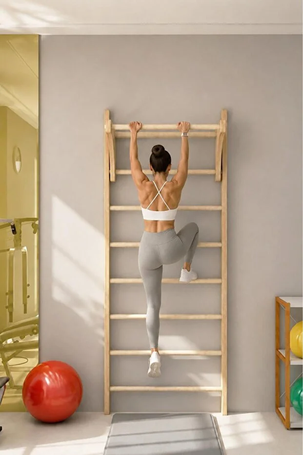 Fizik tedavi ve rehabilitasyon ahşap Skolyoz egzersiz duvar barı 200x80